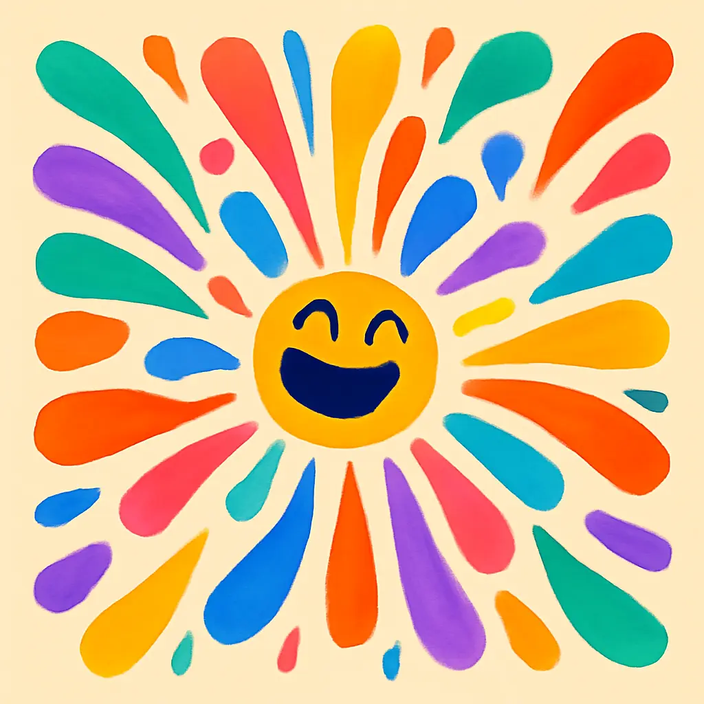 A playful abstract scene suggesting viral humor