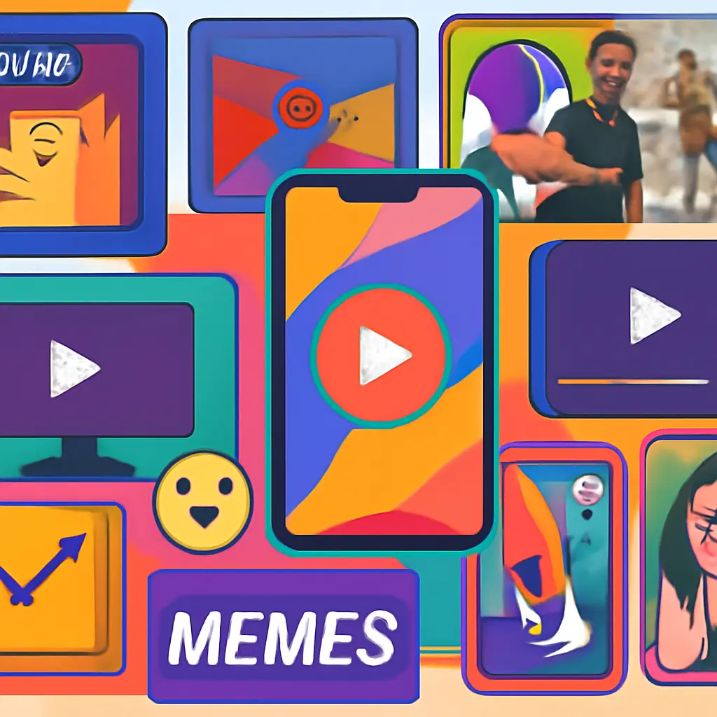 Collage of evolving meme formats across platforms