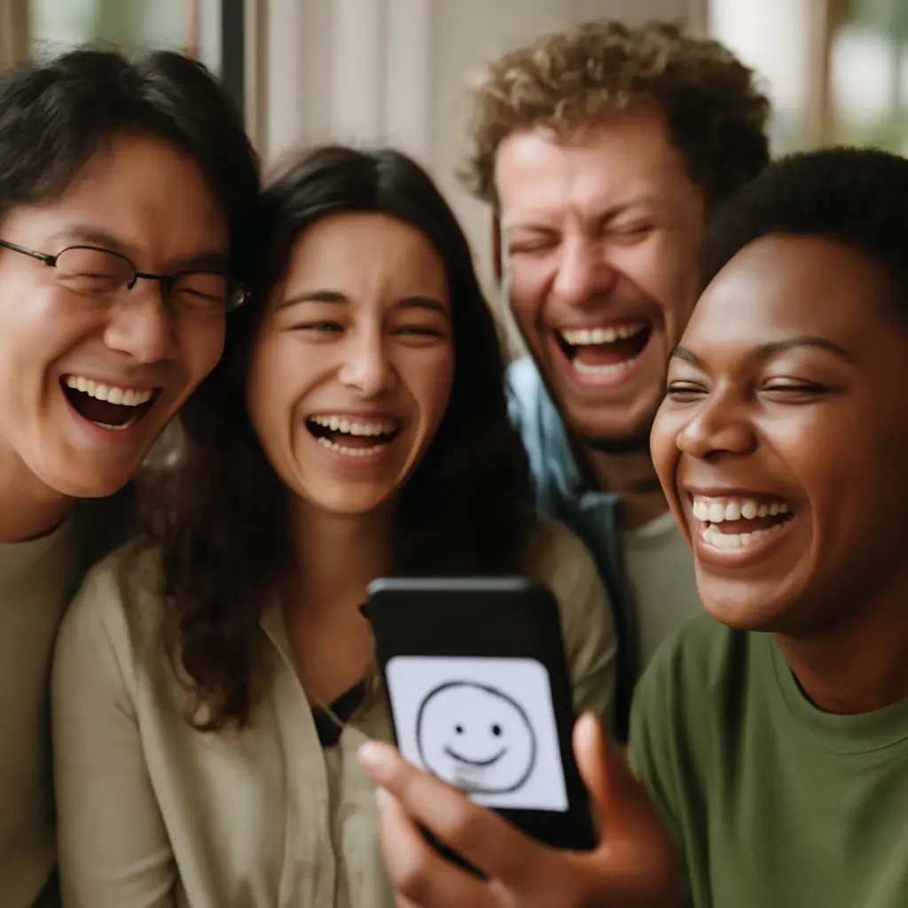 People laughing at a simple, genuine meme