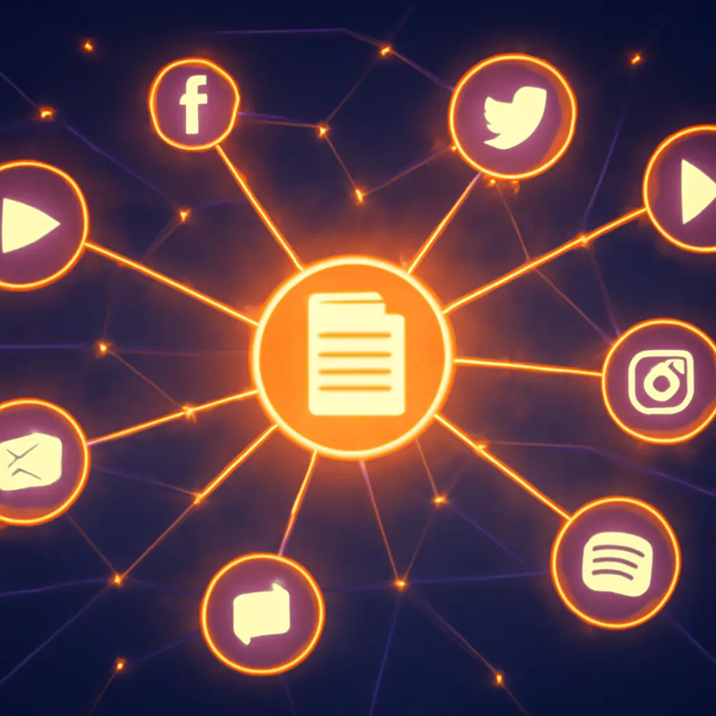 Stylized map showing viral spread across networks